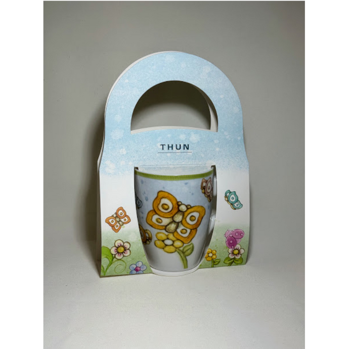 TAZZA AZZURRA CON FARFALLE - THUN